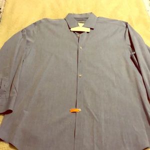 DKNY Slim Fit 16 1/2 32-33 blue button down